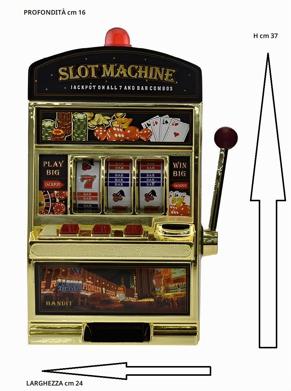 Gioco slot machine da tavolo idea regalo originale casinò giocattolo collezione Macchinetta decorazione casa complemento d'arredo