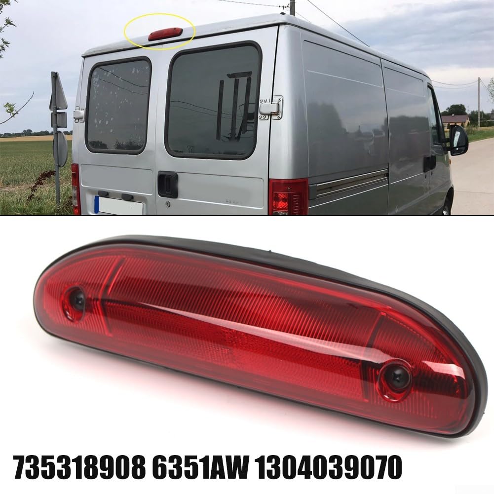 Alloggiamento luce freno alto per Fiat Ducato Boxer 2002 – 2006 posteriore stop lampada montaggio ABS PC nero custodia OEM 735318908
