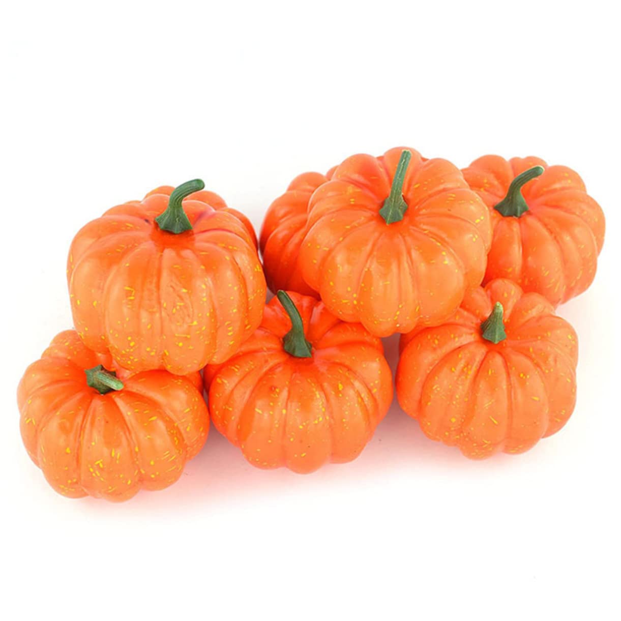 Abaodam 30piezas Calabazas Artificiales para Decoración De Halloween y Otoño Accesorios para Fiestas Interiores y Exteriores Estilo Fresco