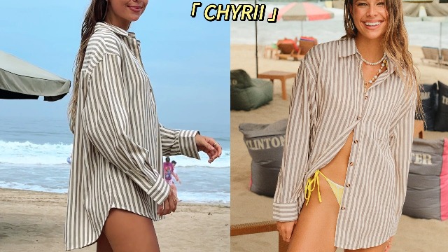 Amazon.com: CHYRII Womens Striped Button Down Shirt Casual Long