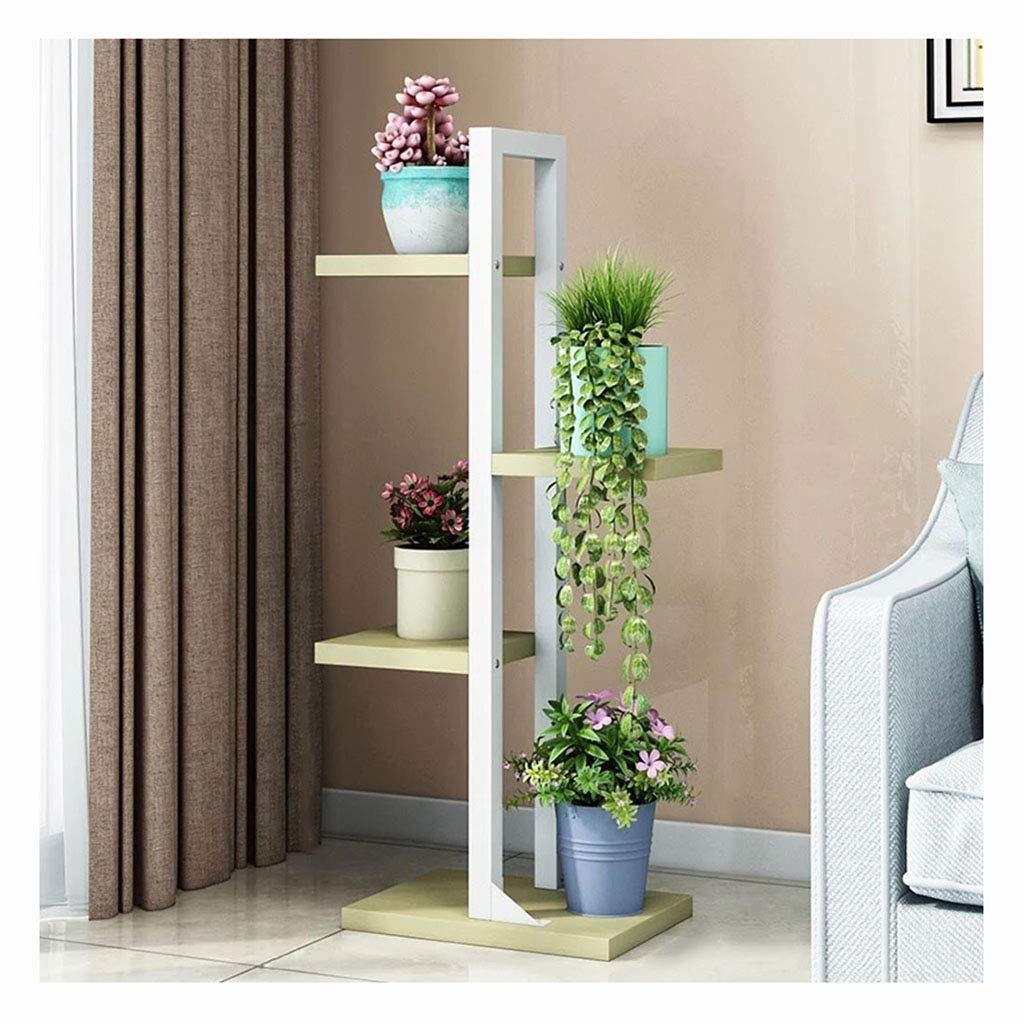 SnamicE Plant standPlant and Flower Stand, 4 Tier, 5 Pots, High and Low Flower Shelves, Plant Holder, Garden Holder, Display Shelf, Indoor Outdoor Flower Pot Shelves, Multifunctio,