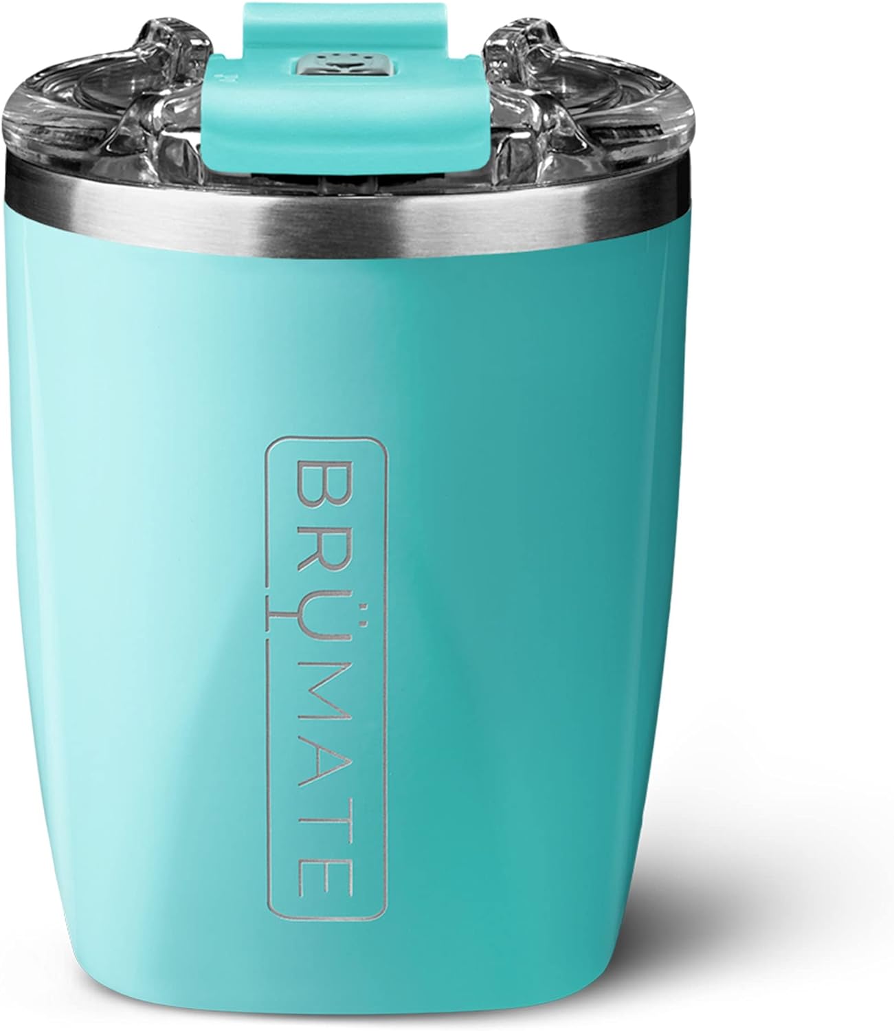 BrüMate Rocks 12oz Insulated Lowball Whiskey Tumbler | 100% Leakproof Locking Lid | Insulated Stainless Steel Whiskey Glass | Perfect For At Home, Camping or Travel | BPA-Free (Polished Stainless)