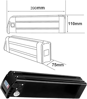36V 48V Ebike 15.6Ah 18Ah 21Ah Li-ion Battery, for 250W 350W 500W 750W 1000W Motor, Electric Bike Lithium Battery with Charge (48V 15.6AH)
