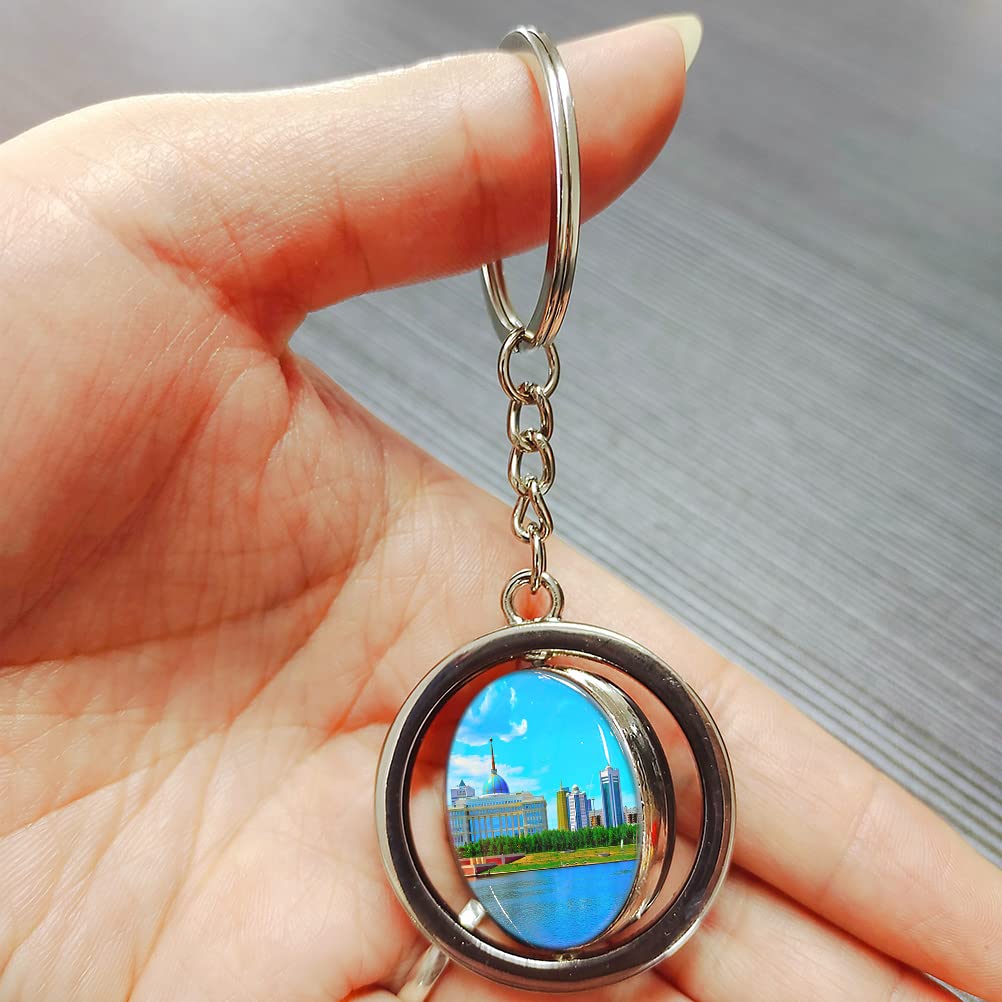 Kazakhstan Keychain Car Keys Decoration Accessories Double Sided