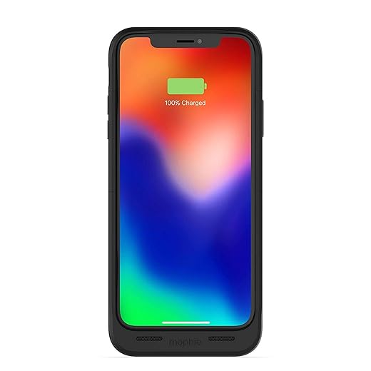 Mophie juice pack wireless - Qi Wireless Charging - Protective Battery Case Made for Apple iPhone X – Black (401002004)