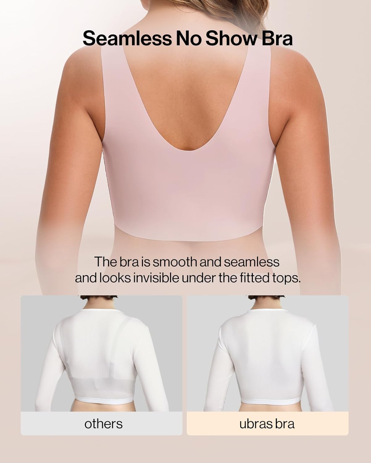 Ubras Seamless Bras for Women Light Support Wireless Bralette Comfortable Soft Smooth Pull On Bras - Image 2