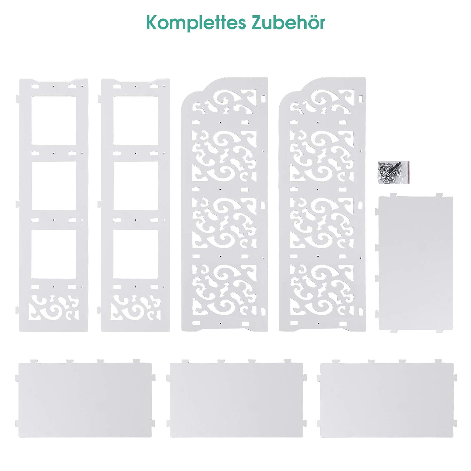 Wakects 4-geschossiges Schuhregal aus PVC für Schuhe, Bücher, CDs - Weiß