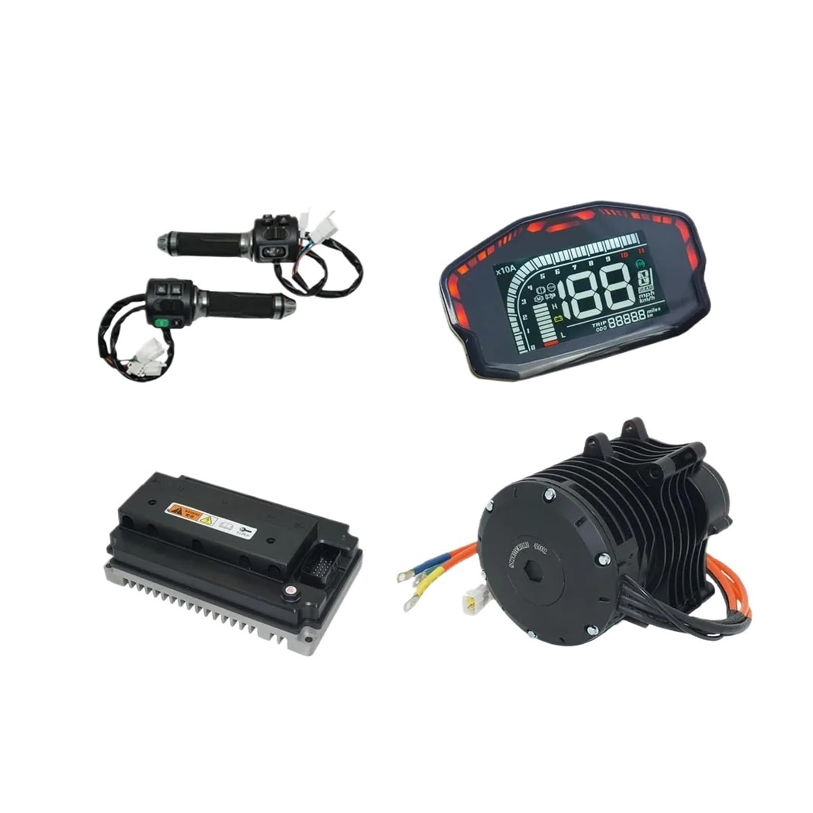 Mittelantriebsmotor-Encoder QS138 3000 W V3 72 V 110 km/h Mittelantriebsmotor-Umrüstsatz mit EM150-2SP-Controller(Em200-2)