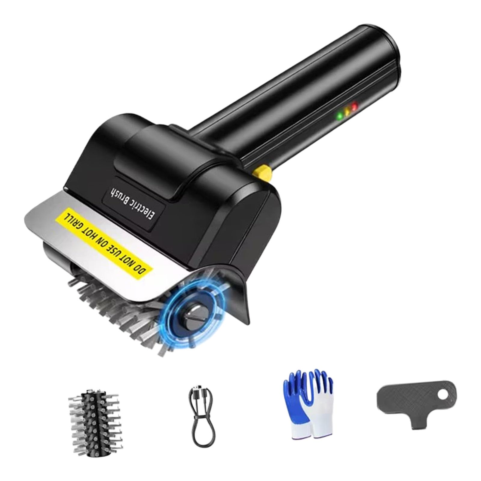 BBQ Grills Cleaner Camping Scrubber with Thick Steel Bristles and Function Electric Brush Electric Brush for Outdoor