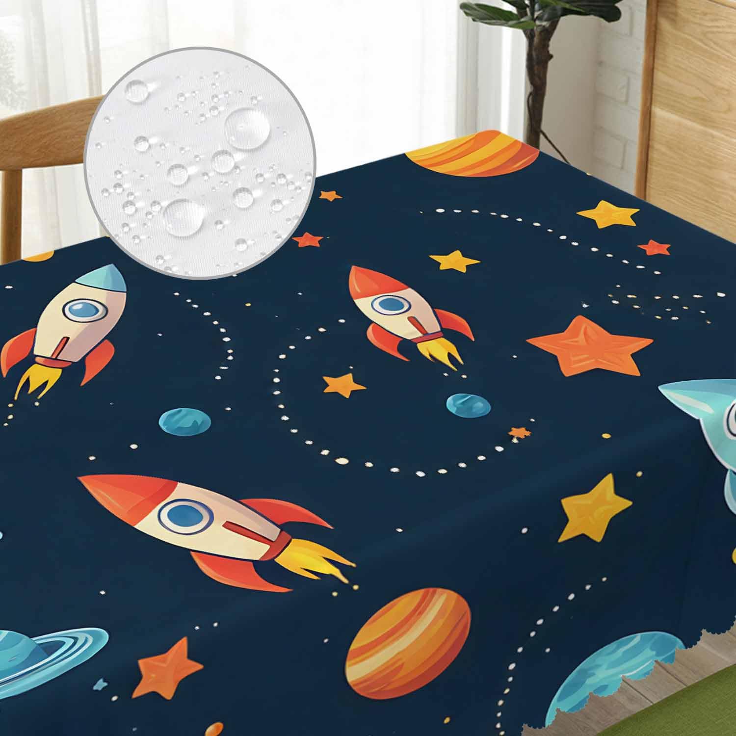 Amazon.co.jp: Beabes テーブルクロス ギャラクシー スペース かわいい