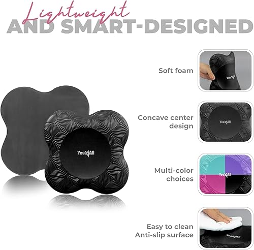 Miniatura 3 de Yes4All 2 rodilleras de yoga extra gruesas, almohadillas de yoga para ejercicio de pilates, almohadillas de 1316 pulgadas para rodillas y coderas,