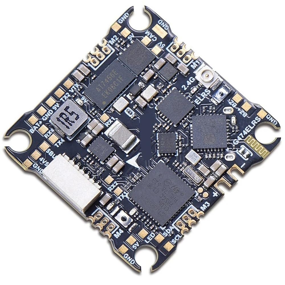 G474ELRS AIO Wbudowany odbiornik 2,4G ICM42688-P OSD 8 MB czarna skrzynka 5V 1,5 A 9 V 2 A BEC 1-2S 25 x 25 mm Φ4 mm Nadaje się do drona RC FPV