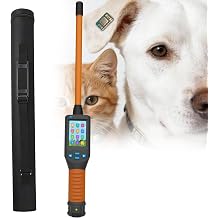 Pet Microchip Scanner Reader,Handheld Universal RFID Tag Identifier, FDX-B/HDX/EMID 120s Auto Power Off, Storage Up to 20000 Datas,Wide Applications for Dog/Cat/Pig/Animal