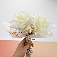 Vista 6 de TINYFUTURE 100 hojas de papel de seda de papel de seda reciclable vegetación botánica bolsa de embalaje para bodas, cumpleaños, duchas