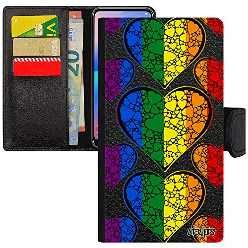 Coque iPhone SE 2022 drapeau lesbien un cadeau LGBT idéal avec cœur rainbow