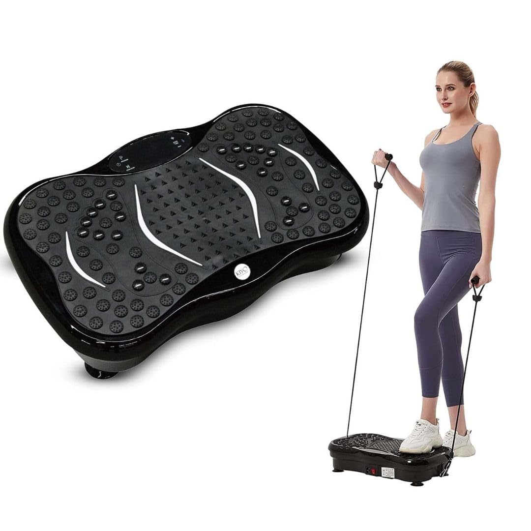 Alpha Crazyfit Vibration Plate Massager,Home&Gym Workout Machine for Muscle Toning,Calorie Burning,Massaging,Weight Loss,Pain Relief&Comes with 5 Program Mode with Remote,2 Exercise Band-image-17