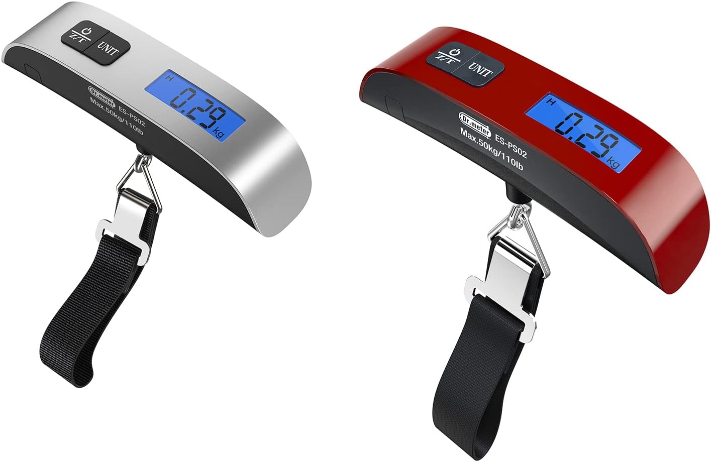 | Dr.meter Luggage Scale, Silver + Red | Luggage Scales