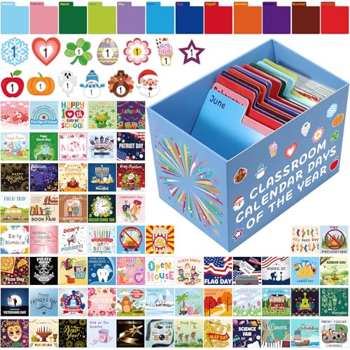 Mooliwe 480 Pcs Classroom Calendar Days of the Year Set