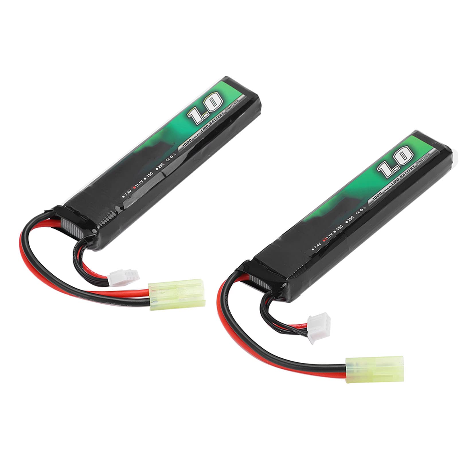 Acouto Paquete de Baterías Lipo de 2 Piezas de 11,1 V, 1000 Mah, 15 C con Celda de Unidad de Mini Enchufe para para Coche de Juguete RC y su Entretenimiento de Trabajo Capacidad de 11 1 V Tiempo