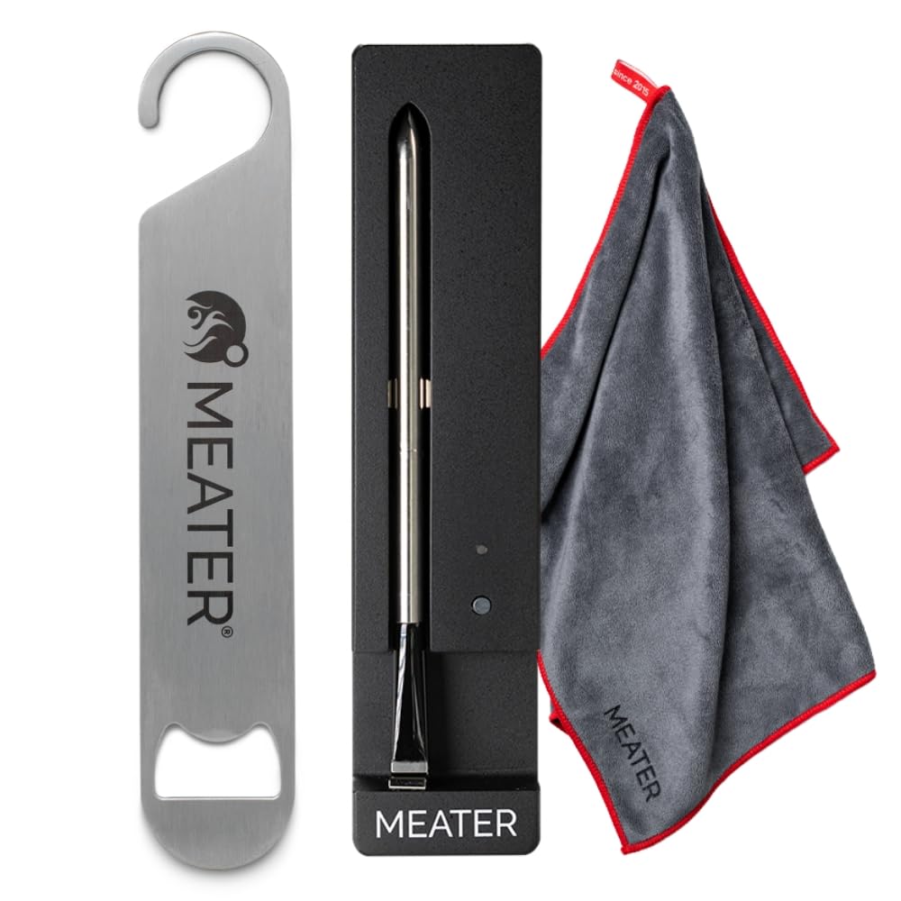 MEATER SE Bundle: Smart Wireless Meat Thermometer for Everyday Cooking with Kitchen Towel & Bar Blade Opener