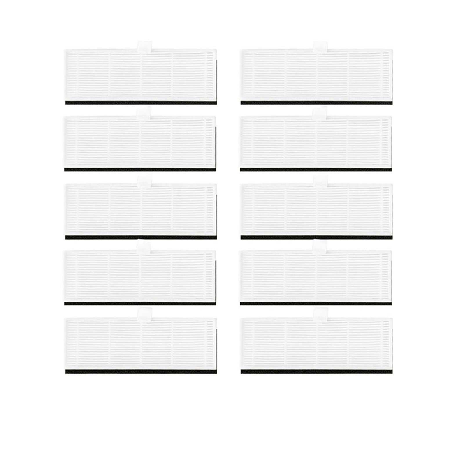 Replacement Compatible for AIRROBO T10+ Self-Empty Robot Vacuum Spare Parts Main Brush Side Brush Hepa Filter Mop Rag Dust Bag Accessories (Color : 10 Filters)