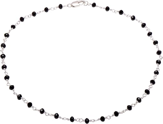 Handmade Black and Gold Beaded Necklace for Women, 14-24 Inches