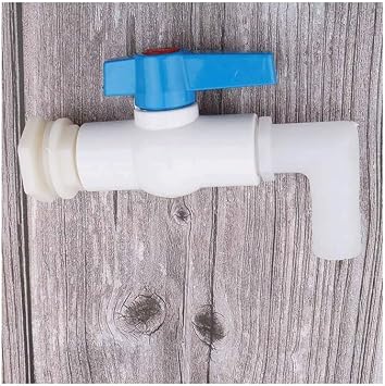 1pcs 90 Elbow Drainage Connector with Valve for Aquariums/Garden Irrigation/Industrial - Durable PVC Material, 1/2"/3/4"/1" Thread1 in