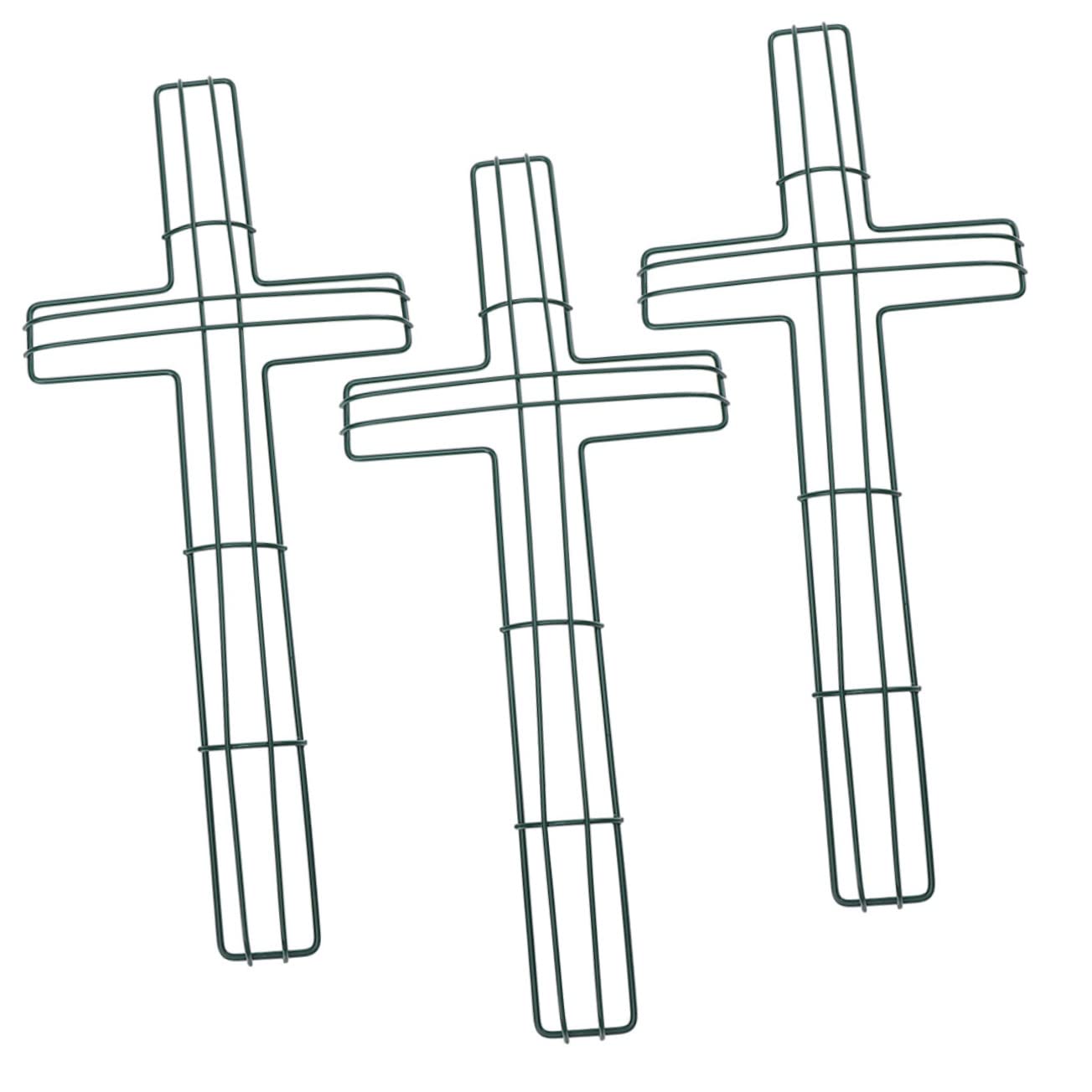 IMIKEYA 3pcs Metal Wreath Frame Diy Garland Support for Flower Arrangements Holiday Decorations Cross Shape for Home Office Shop Use