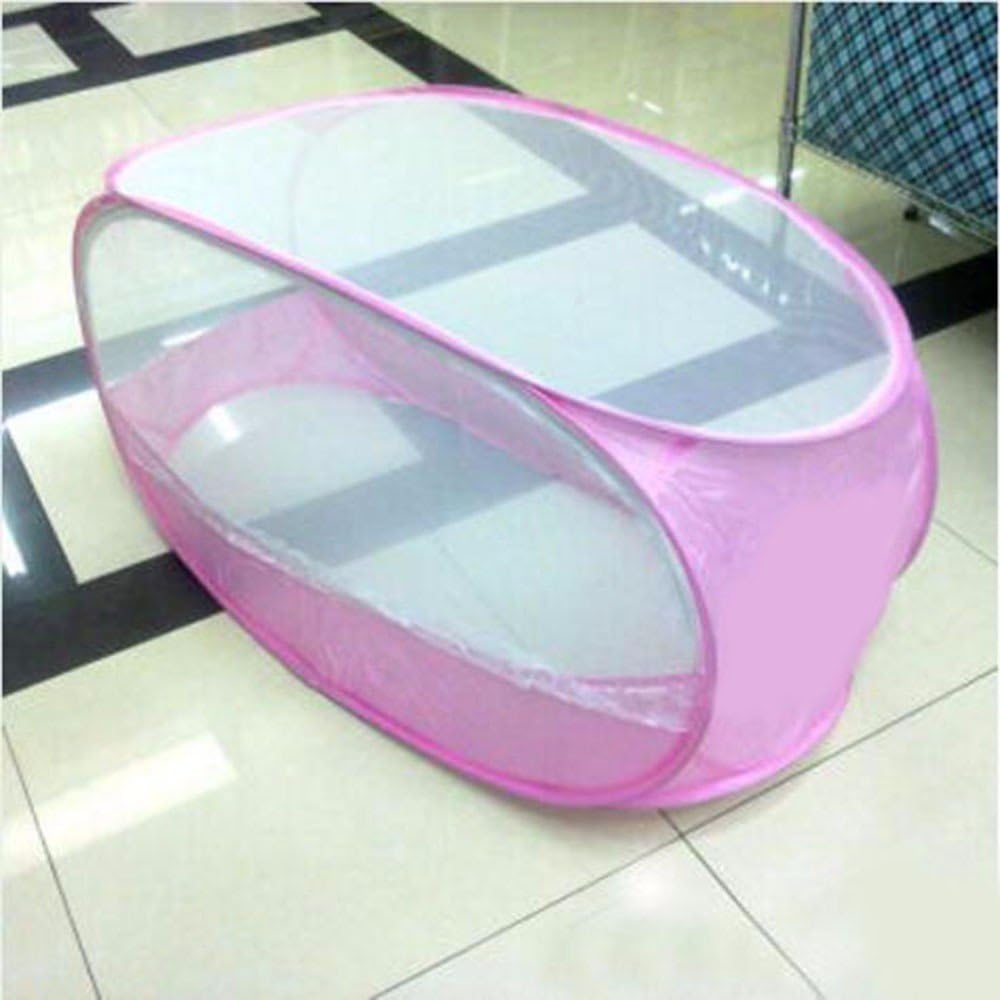 SJQKA-Free mounting folding, baby baby zipper mosquito net, blue 104cm 50cm wide 50cm, outdoor mosquito net,Pink : Sports & Outdoors