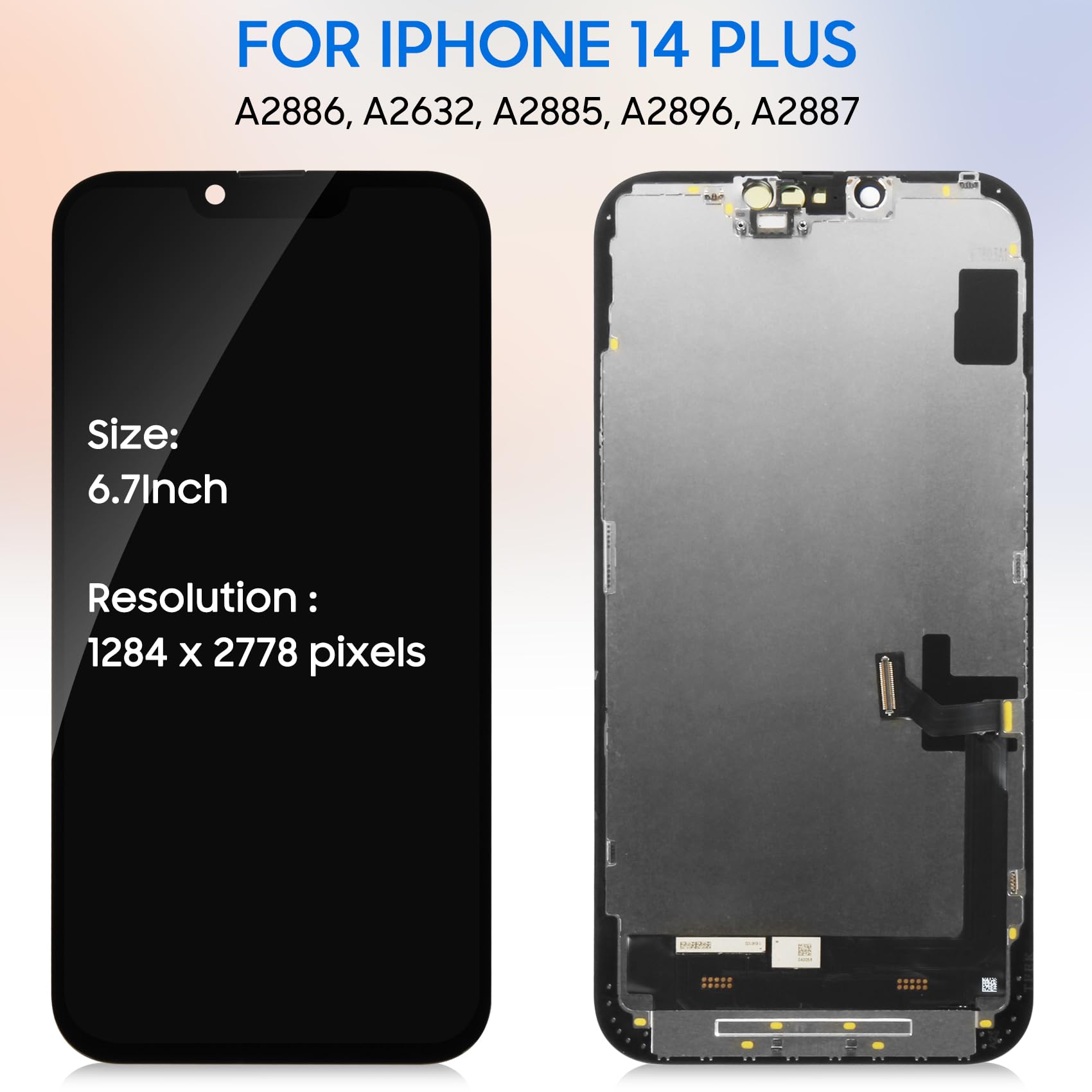 Amazon.com: A-MIND for iPhone 14 Plus Screen Replacement 6.7 inch