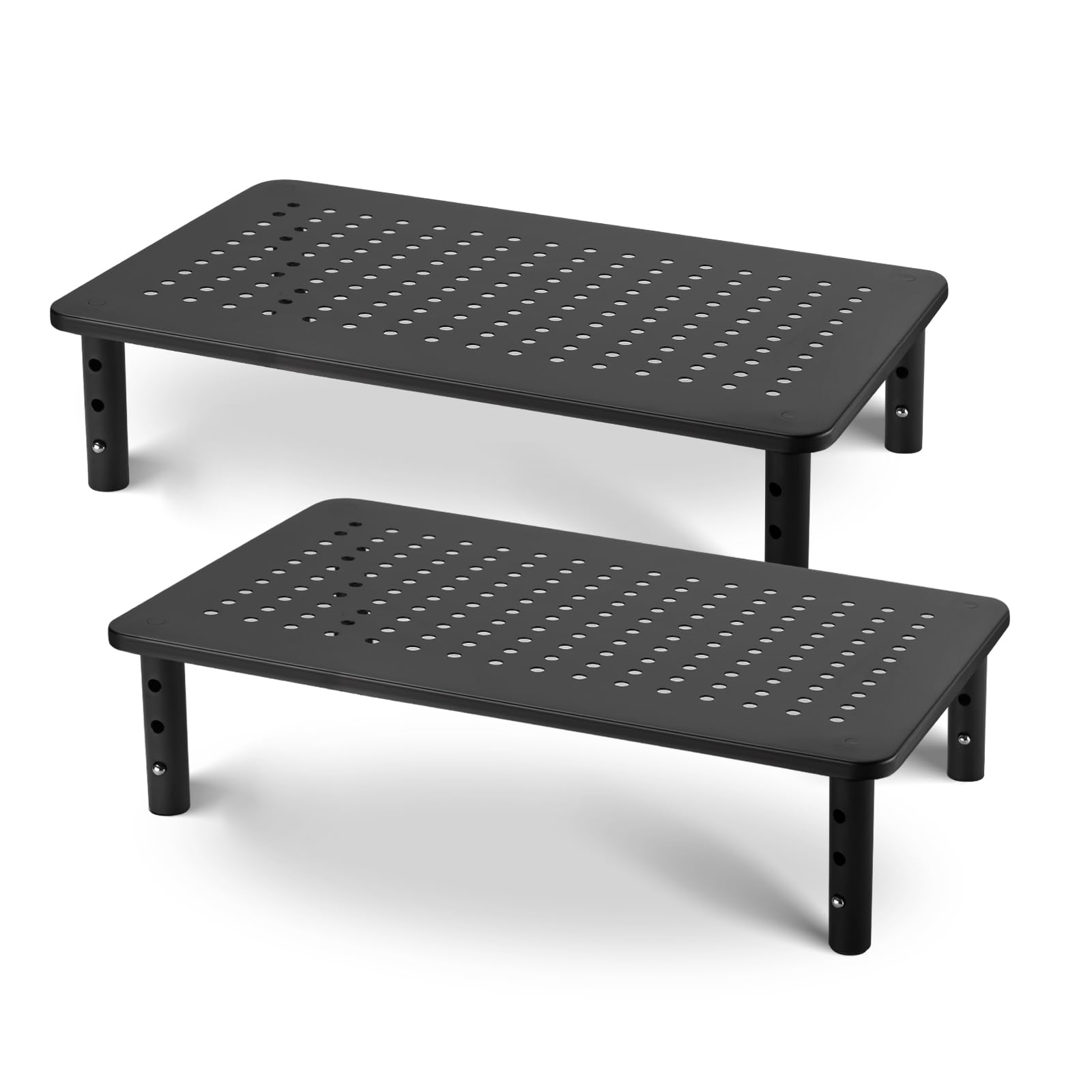 DQCGLY Monitor Stand,3 Height Adjustable Monitor Stand Riser,Monitor Riser with Airflow Vents,Laptop Stand for Desk, Laptop Riser, Desk Organizer for Monitor, 15.6