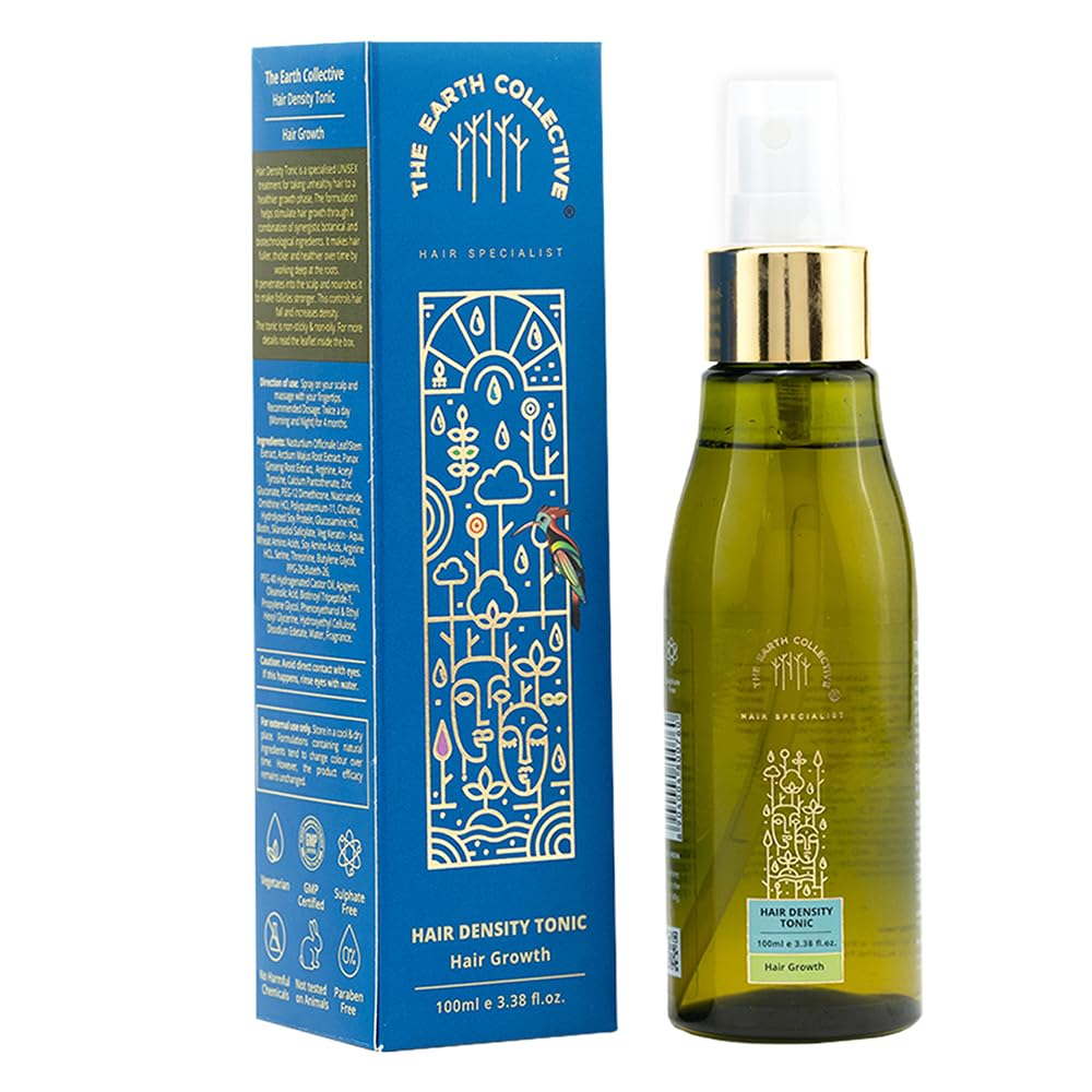 THE EARTH COLLECTIVE Hair Density Tonic, Reduce Hair Fall and Promote Hair Growth, For Men And Women, 89% Plant Derived (100 ML)-image-8