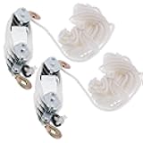 2Pcs Hoist Pulley Set Multi Rope 4000LB Load Pulley with Hook High Strength Lifting Tool