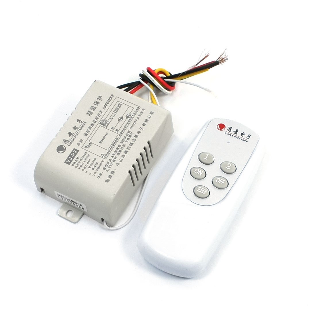 Aexit AC 200-240V 2 Way 5 Control Buttons 6-Wires RC Control Lamp Switch Gray (746e0ff451ece18f9cbaf4548d399f67)