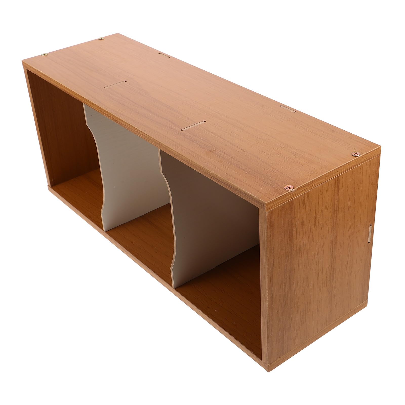 Toyvian Porta CD Facile da Montare per Organizzazione Scrivania da Tavolo in Legno per Collezioni di Dischi e Living Room