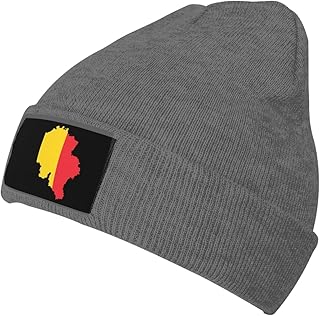 LDGSUPH Flag Map of Belgium Beanie Hat Winter Warm Knit Beanies Hats for Men Women Black
