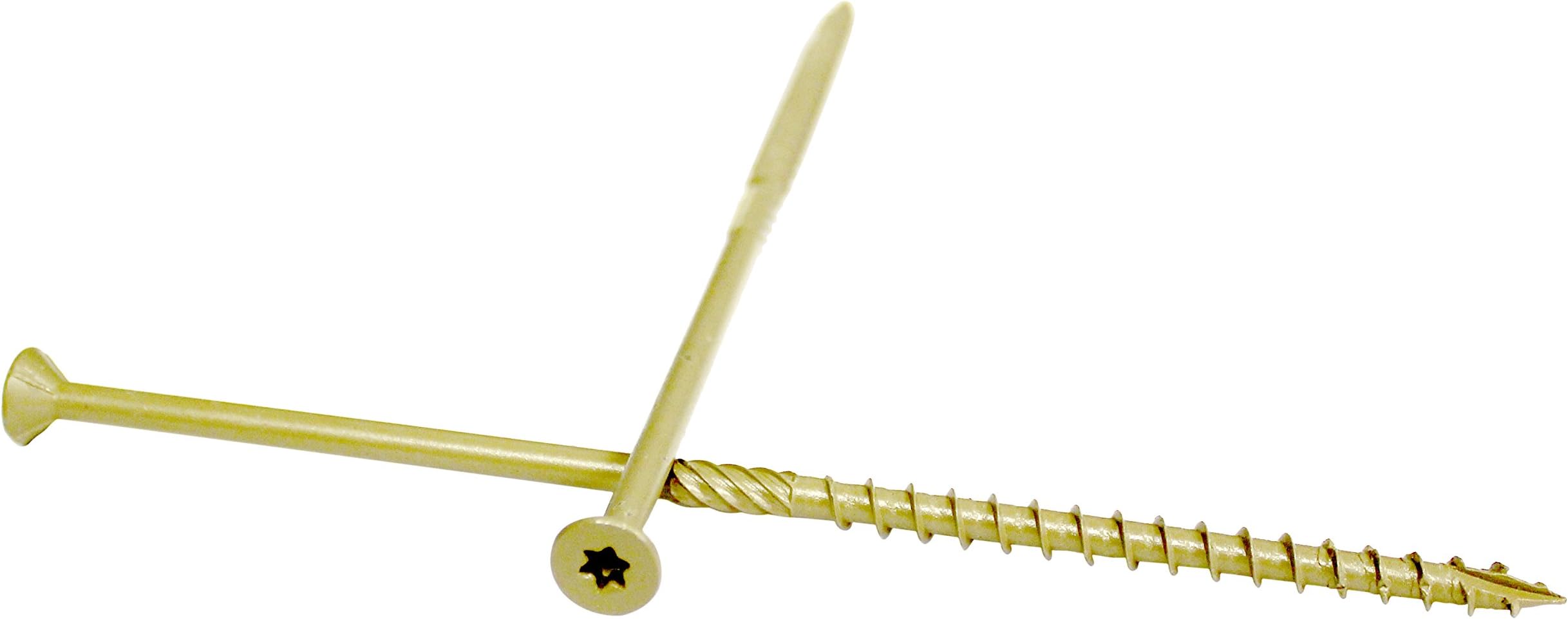 WoodPro FastenersAP12X10-50 T25 All Purpose Wood Construction Screws, Golden, #12 x 10"