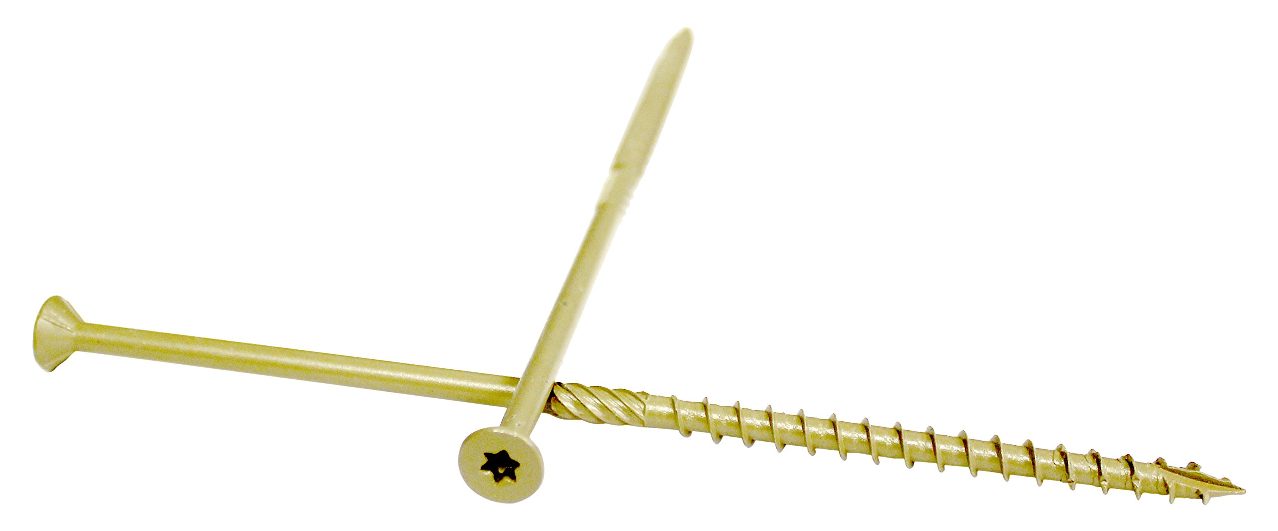 WoodPro FastenersAP12X10-50 T25 All Purpose Wood Construction Screws, Golden, #12 x 10"