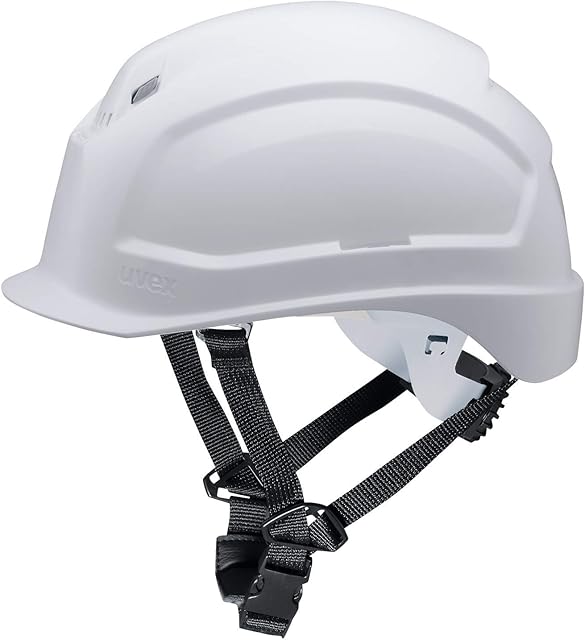 Uvex Pheos S-KR Safety Helmet - Construction Helmet with 4-Point Chin Strap and Ventilation Holes