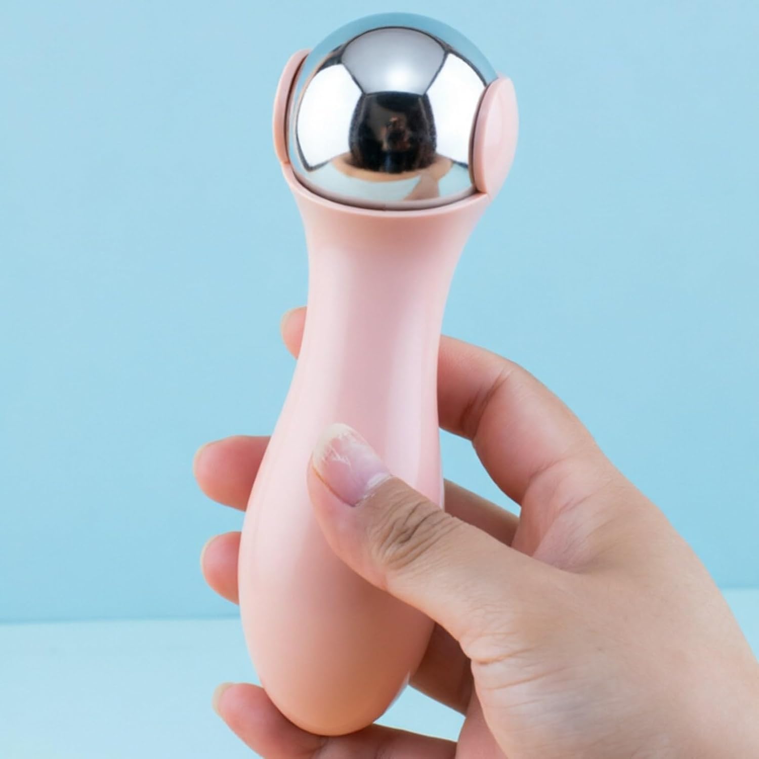 Extra-Large Ice Roller, Stainless Steel Face Massager, Skincare | Reduces Puffiness, Dark Circles, Wrinkles, 720° Rotating Eye Facial Tool, Beauty Spa, Skin Care