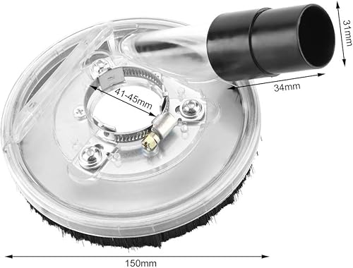 Miniatura 5 de Nikou Cubierta antipolvo - 3.150-4.921 in transparente al vacío a prueba de polvo de molienda seca cubierta de polvo para amoladora angular de 4"5"