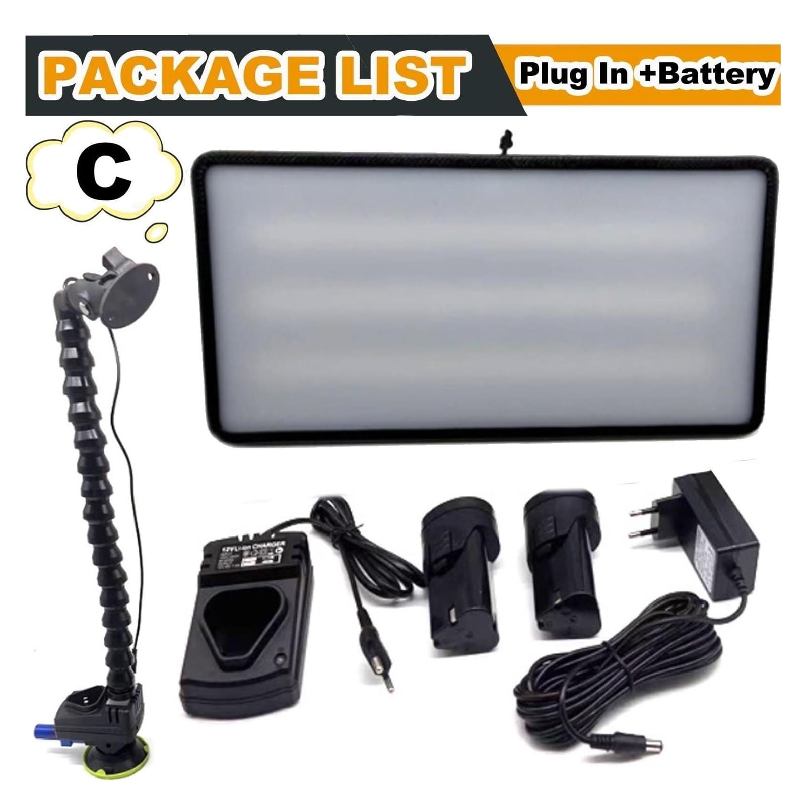 Lampada PDR per Riparazione Bozze Senza Vernice - Luci LED 6 Colori con Base a Ventosa, Luminosità Regolabile, 3 Opzioni Alimentazione (Elettrica/Portatile) Kit per Rimozione Ammaccature Auto