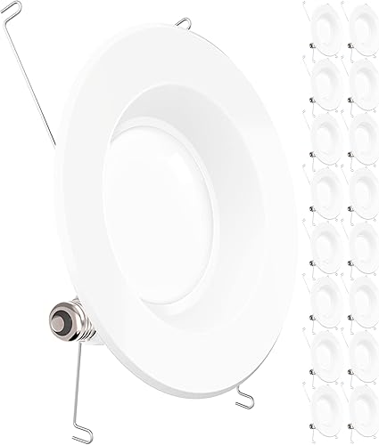 Miniatura 7 de Sunco - Iluminación LED empotrable de 4 pulgadas, paquete de 16 unidades seleccionables 2700K3000K3500K4000K5000K, luces de lata regulables, borde