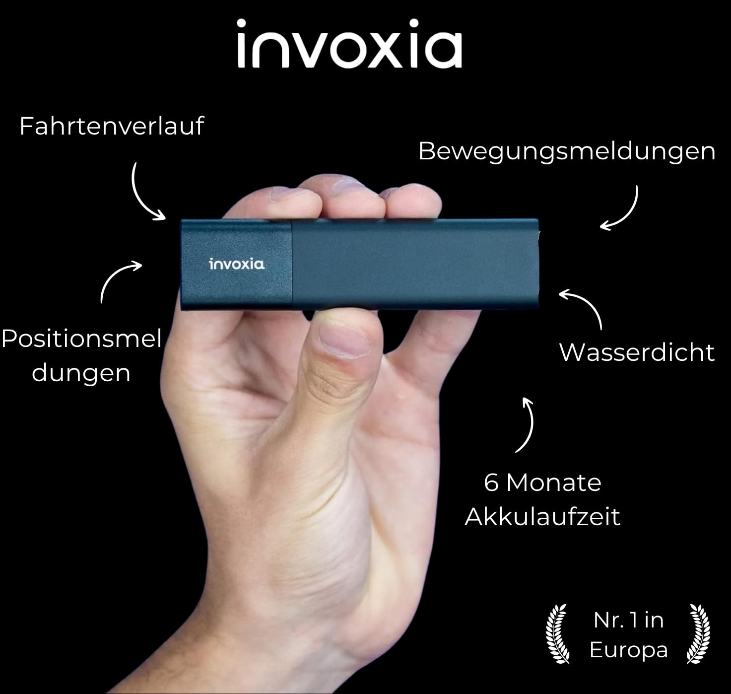 Invoxia GPS Tracker Edition 2026 - wasserdicht, verbesserte GPS-Genauigkeit, USB-C - Netzwerk-Abonnement inklusive 3 Jahre - Live-Lokalisierung, Diebstahl & Bewegungsalarm - Autos, Motorräder