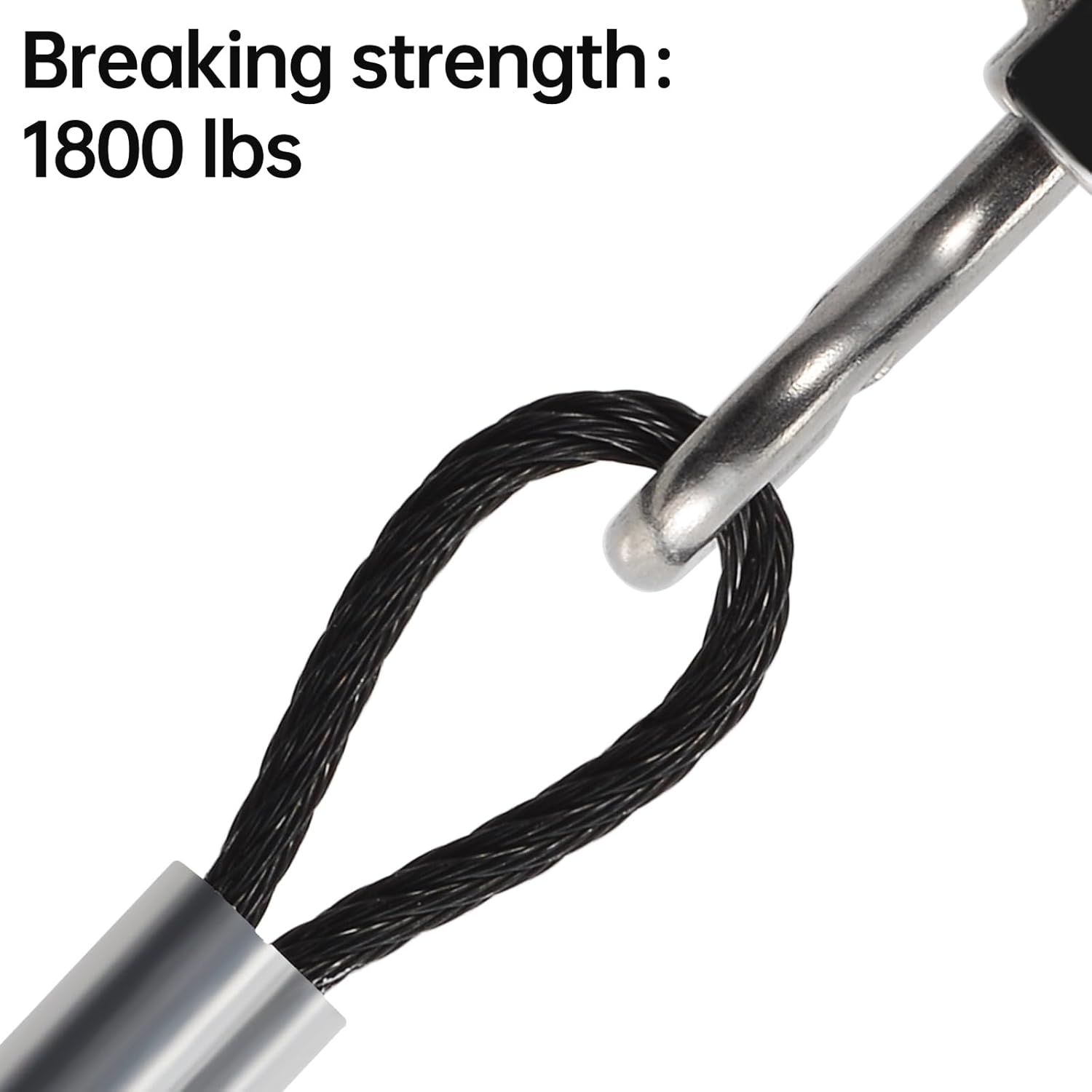 Steel DN Mate 100ft Black Wire Rope 1/8" T316L Marine Grade Stainless Steel Cable 7 × 7 Strands for Stair Fence Deck Cable Railing System, with Wire Cutter