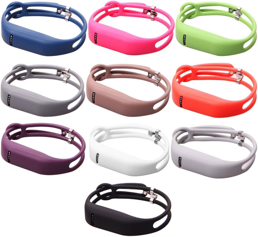 I-SMILE 2pcs Replacement Bands with Metal Clasps Wireless Activity Bracelet Sport Wristband for Fitbit Flex(No Tracker, Replacement Bands Only) & Silicon Fastener Ring