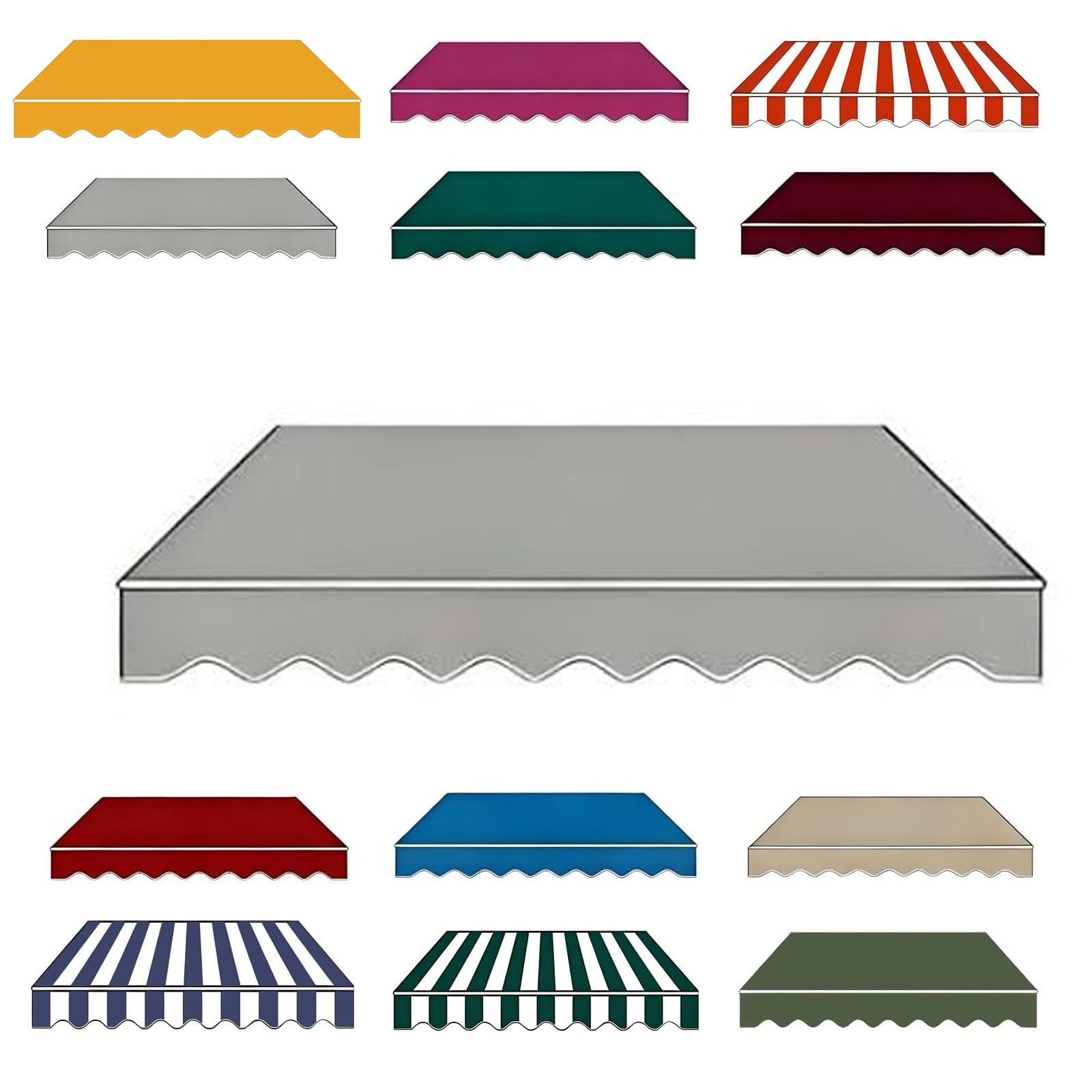 Tissu De Remplacement pour Auvent De Terrasse