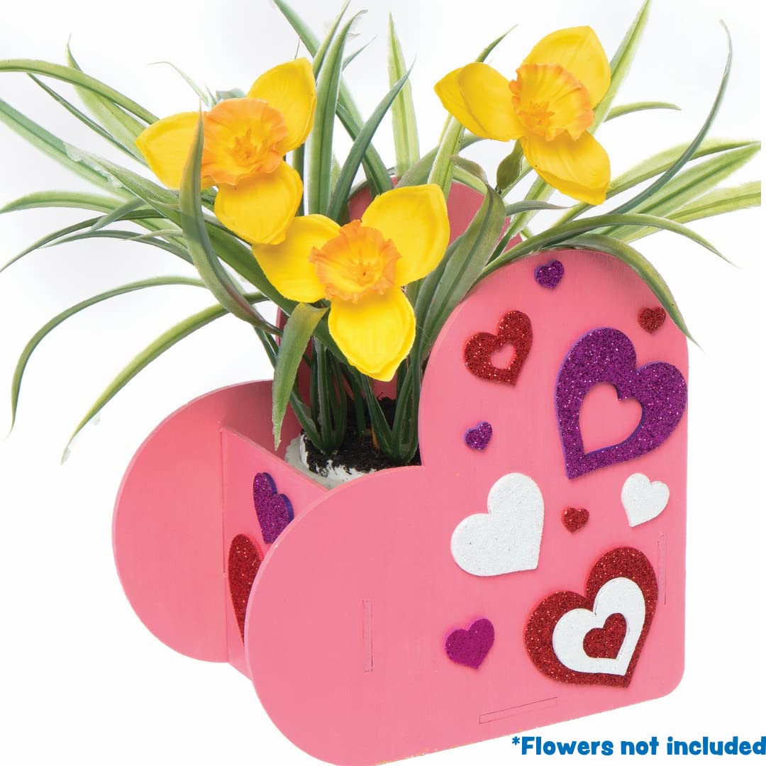 Baker Ross Albero Genealogico Con Cuori – Confezione Da 2 Kit Creativi In Legno Per Bambini | Lavoretti Fai Da Te San Valentino | Decorazione 3D 21x20 Cm - 2