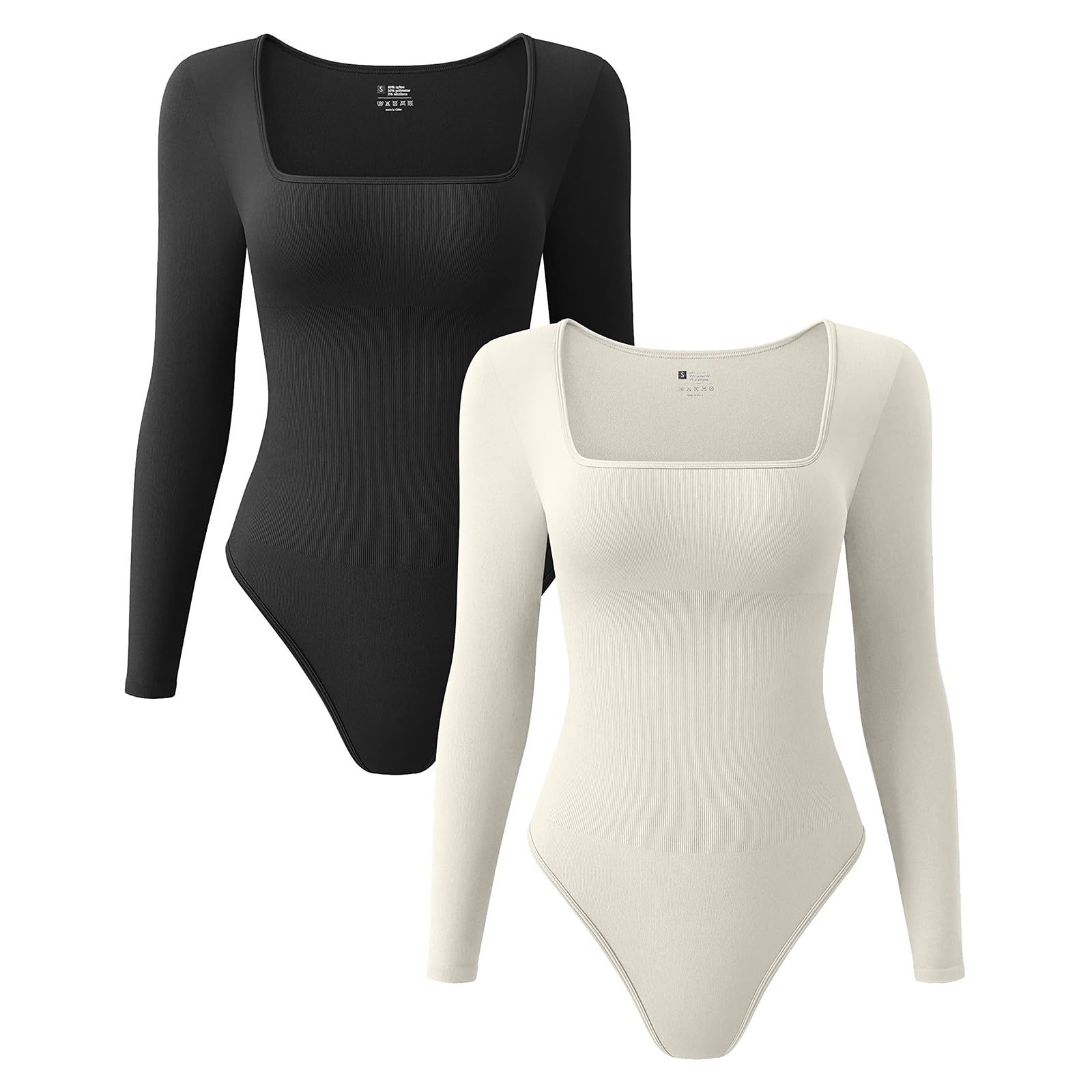 Generic Enterizo deportivo corto para mujer, enterizo largo ajustado para yoga, sexy, elástico, cuadrado, manga larga, overol de una pieza, ajustado, para gimnasio, entrenamiento