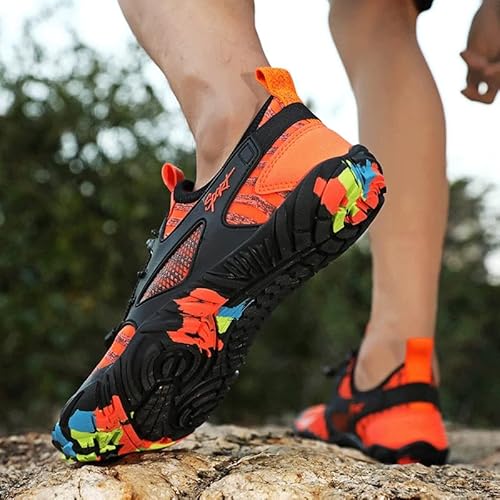 N/A Shoes Summer Swimming Fishing Hiking Shoes Men's Fitness Upstream Shoes Outdoor Water Sports Climbing Shoes (Color : Orange, Size : 42) #TOP3